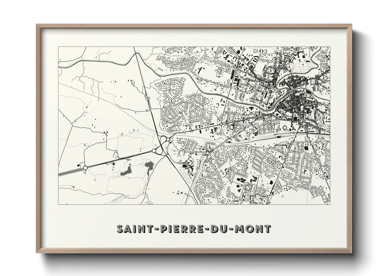 Une affiche de carte sur Saint-Pierre-du-Mont