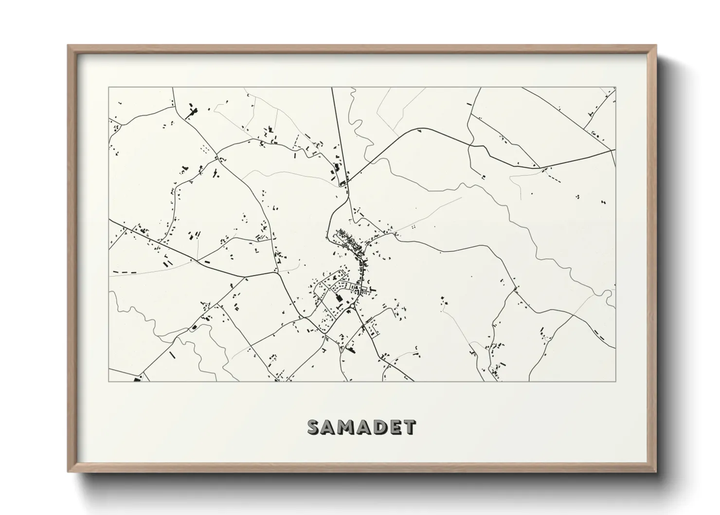 Une affiche de carte sur Samadet