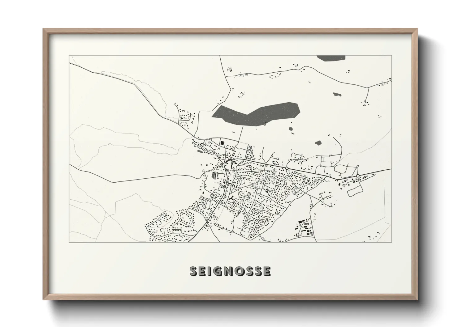 Une affiche de carte sur Seignosse