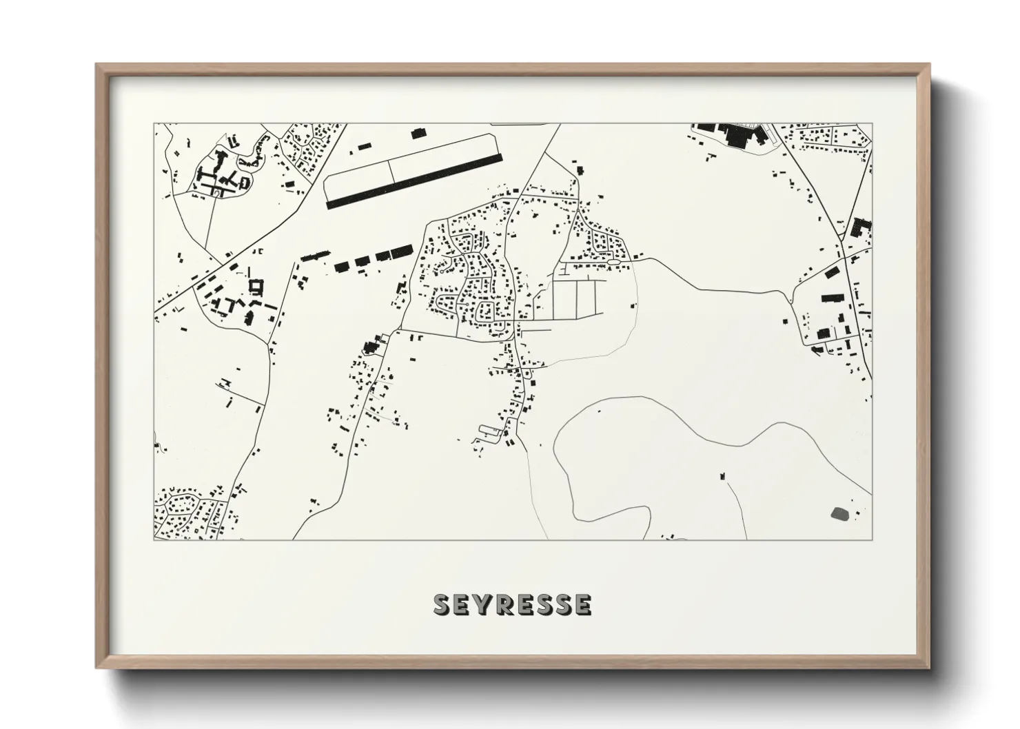 Une affiche de carte sur Seyresse