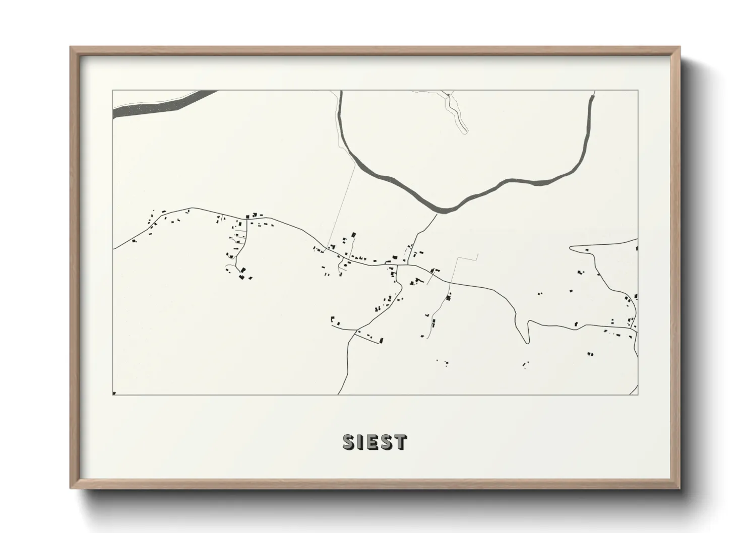 Une affiche de carte sur Siest