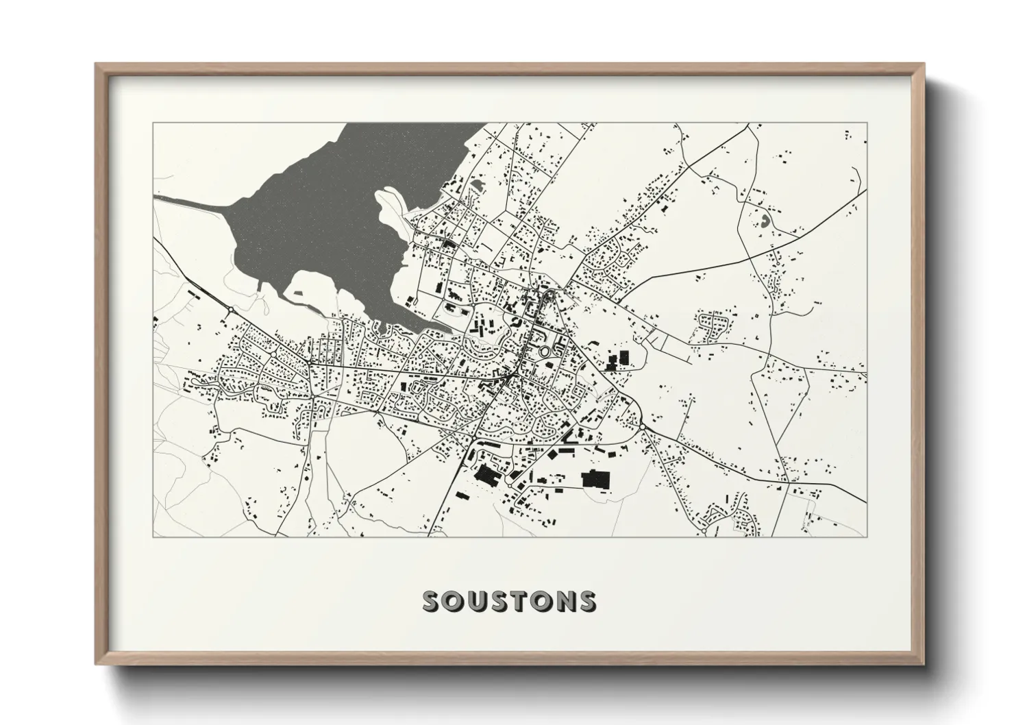 Une affiche de carte sur Soustons