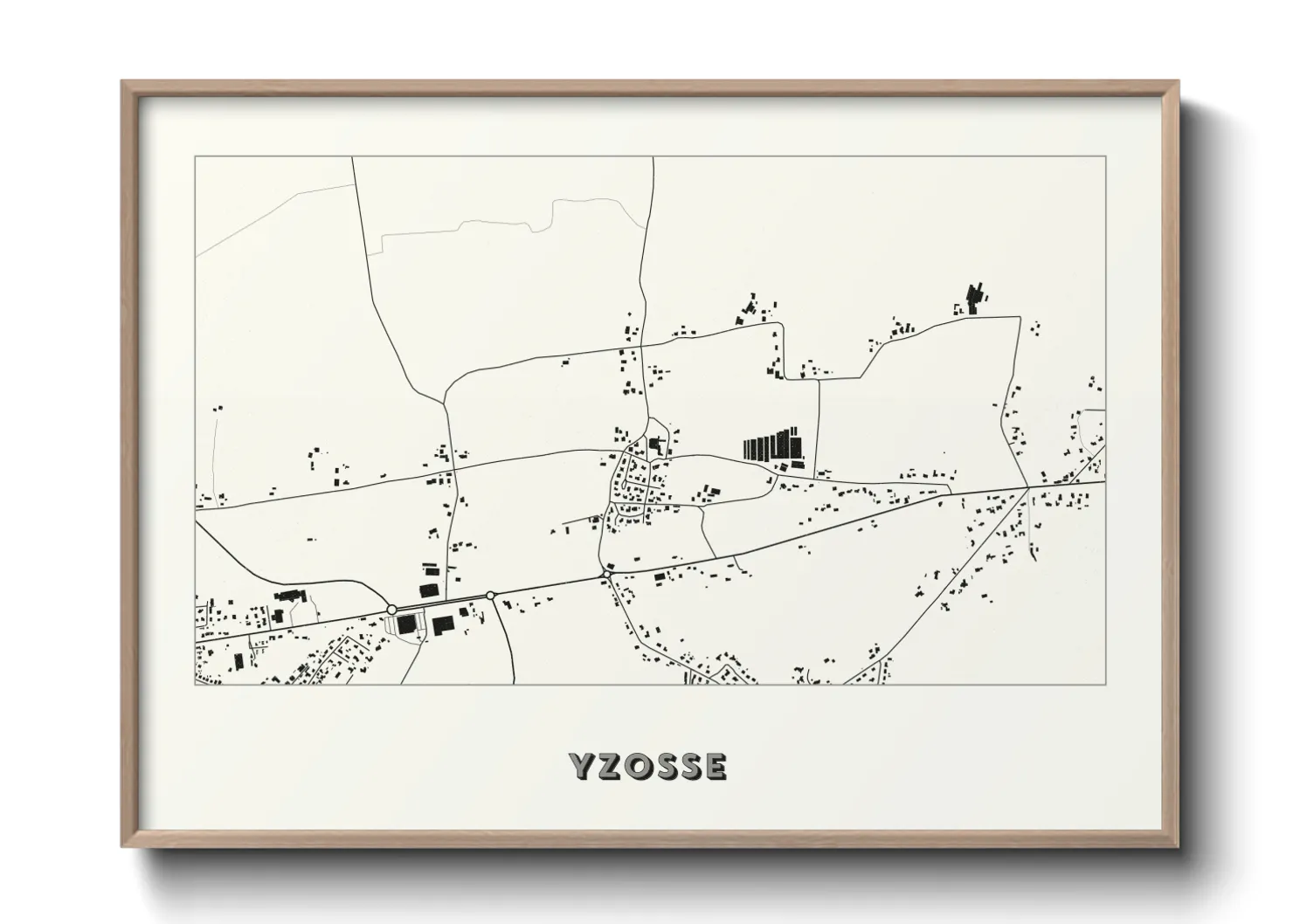Une affiche de carte sur Yzosse