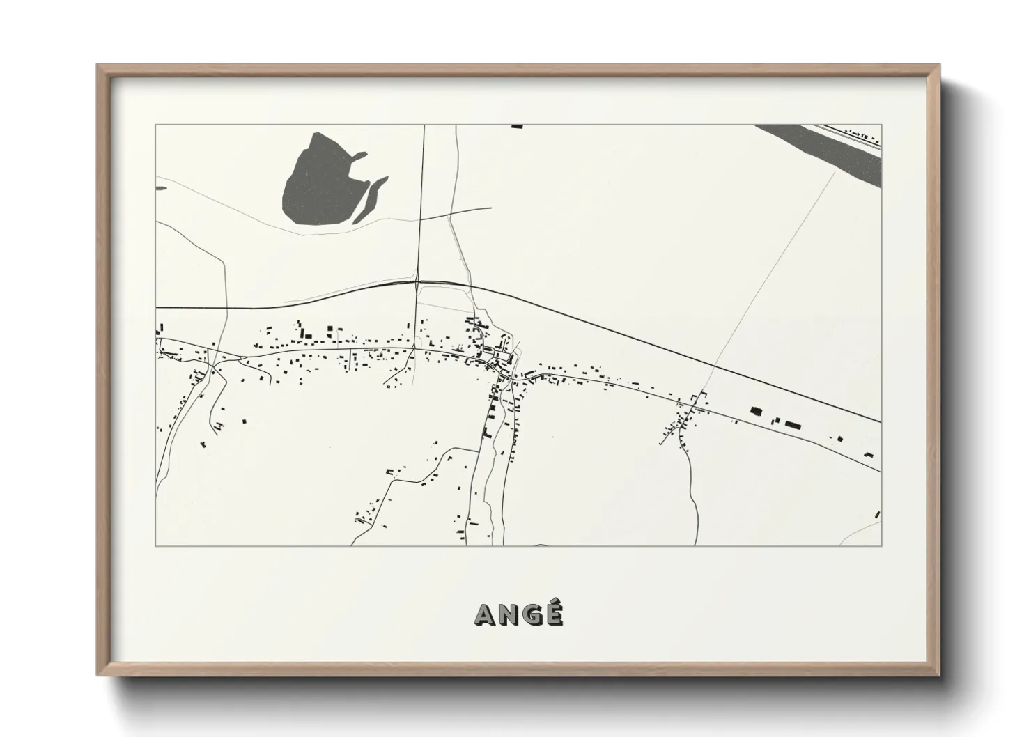 Une affiche de carte sur Angé