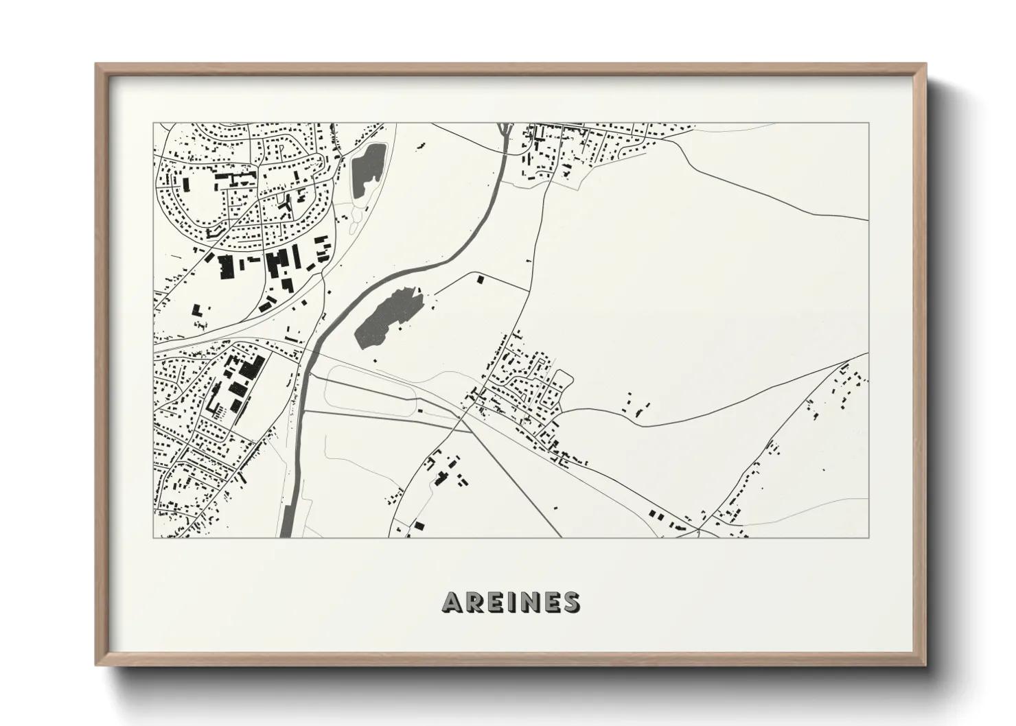 Une affiche de carte sur Areines