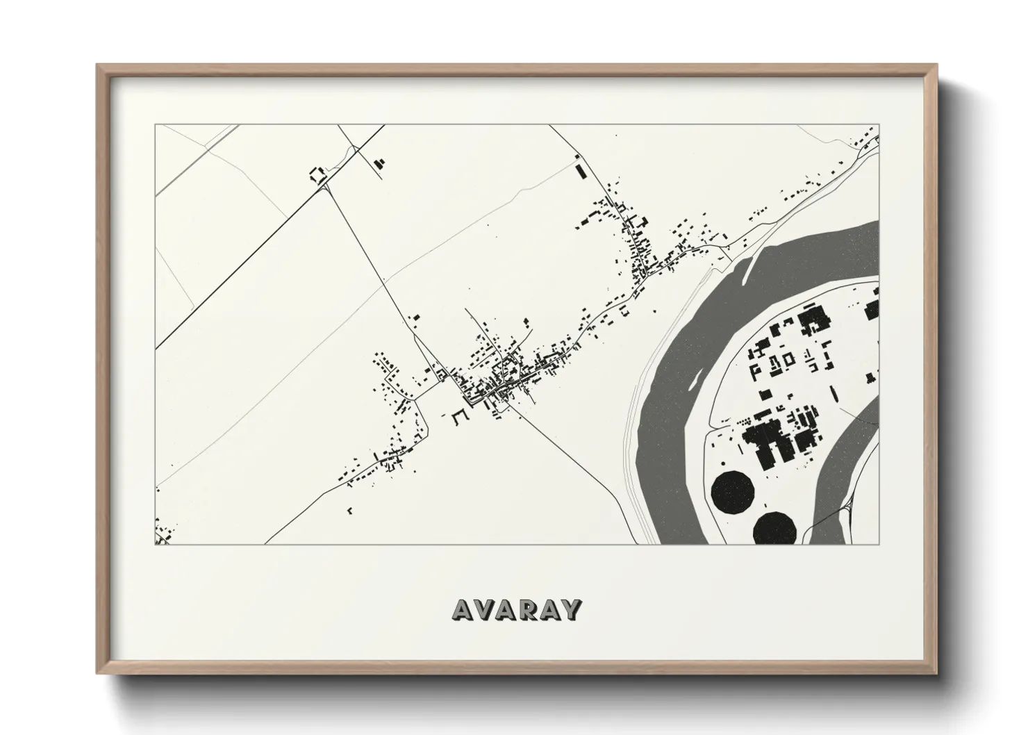 Une affiche de carte sur Avaray