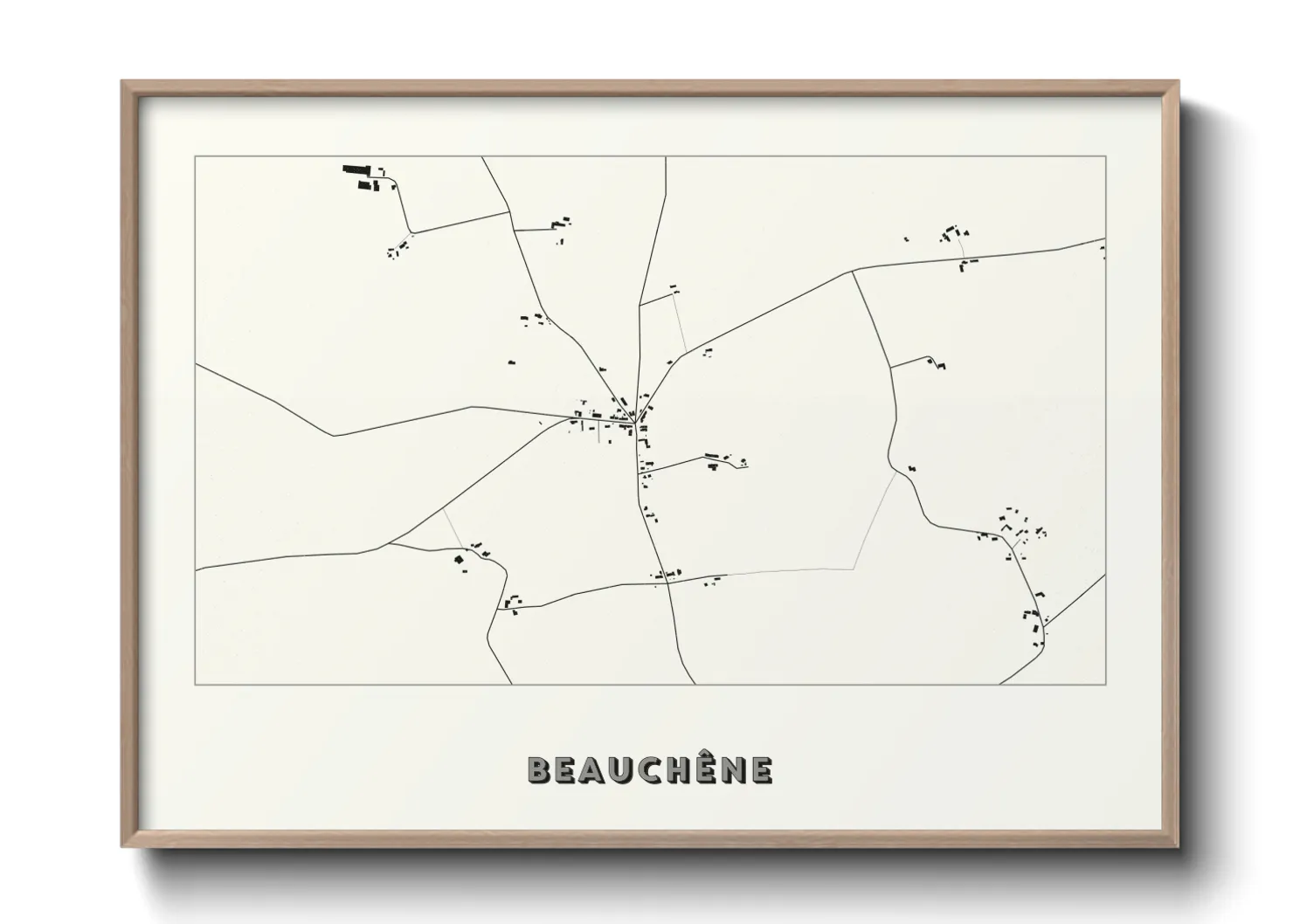 Une affiche de carte sur Beauchêne