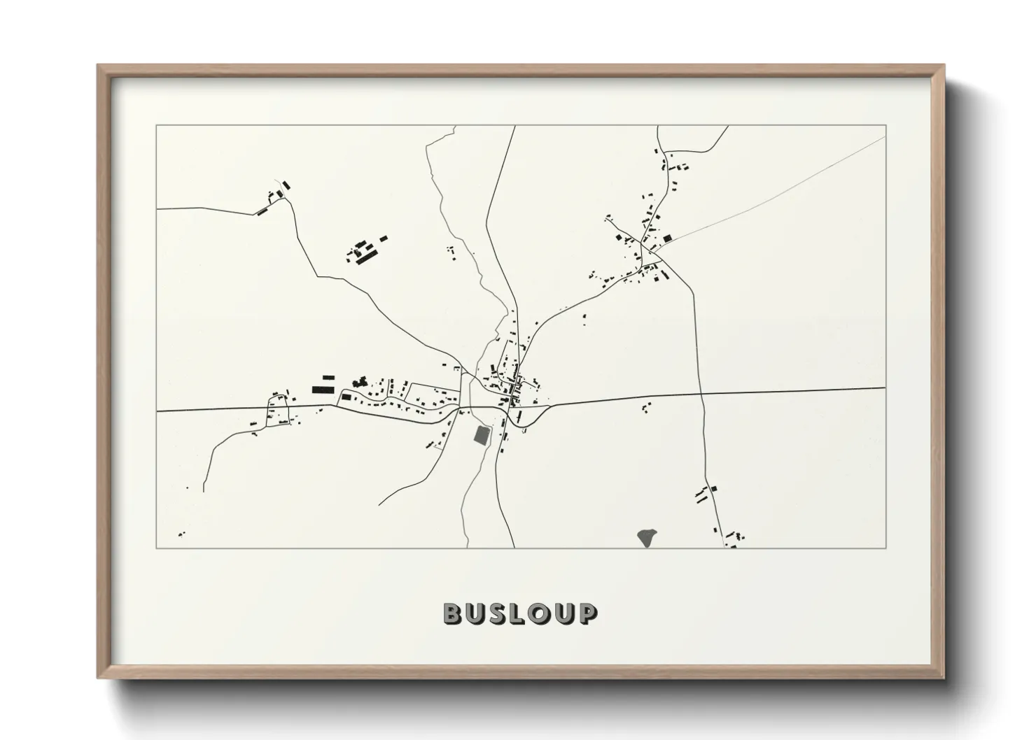 Une affiche de carte sur Busloup