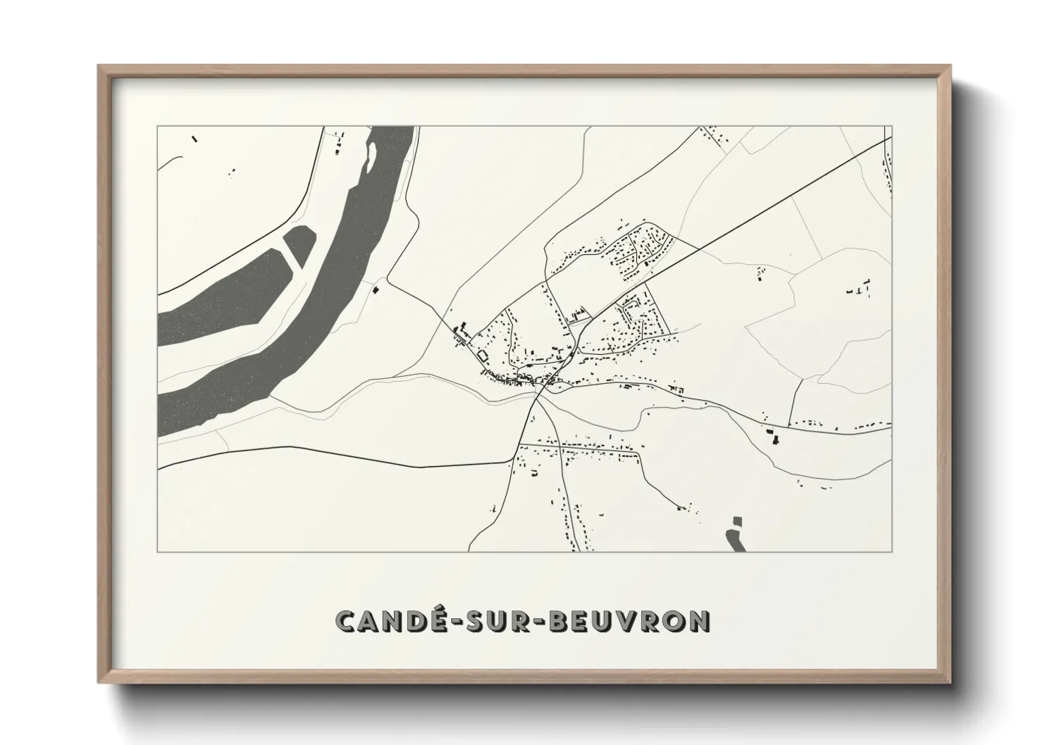 Une affiche de carte sur Candé-sur-Beuvron