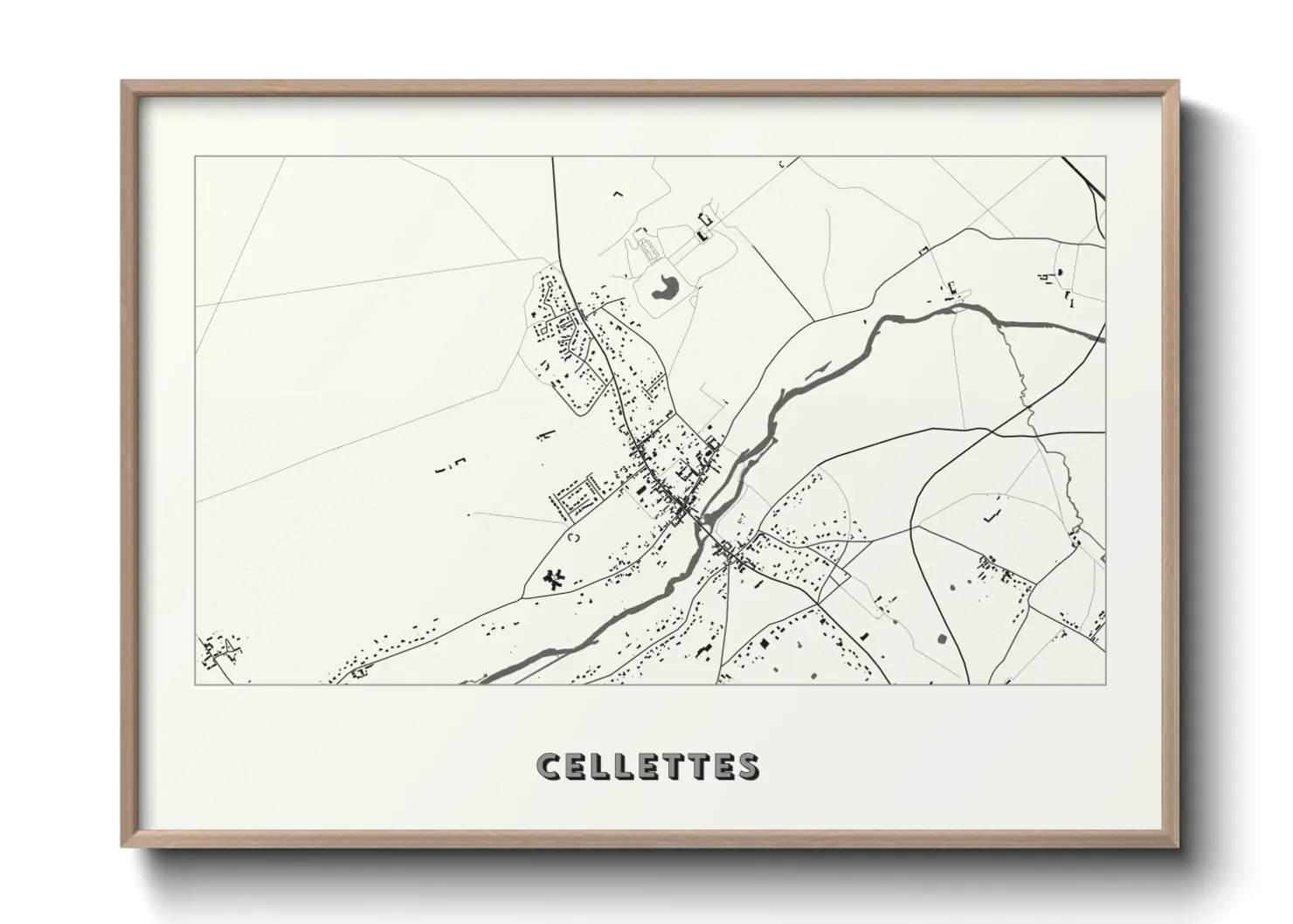 Une affiche de carte sur Cellettes
