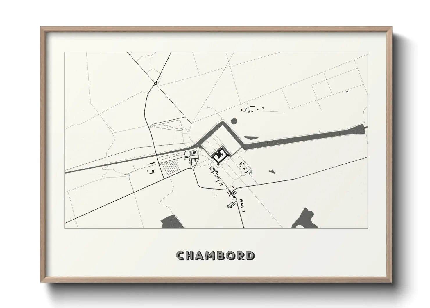 Une affiche de carte sur Chambord