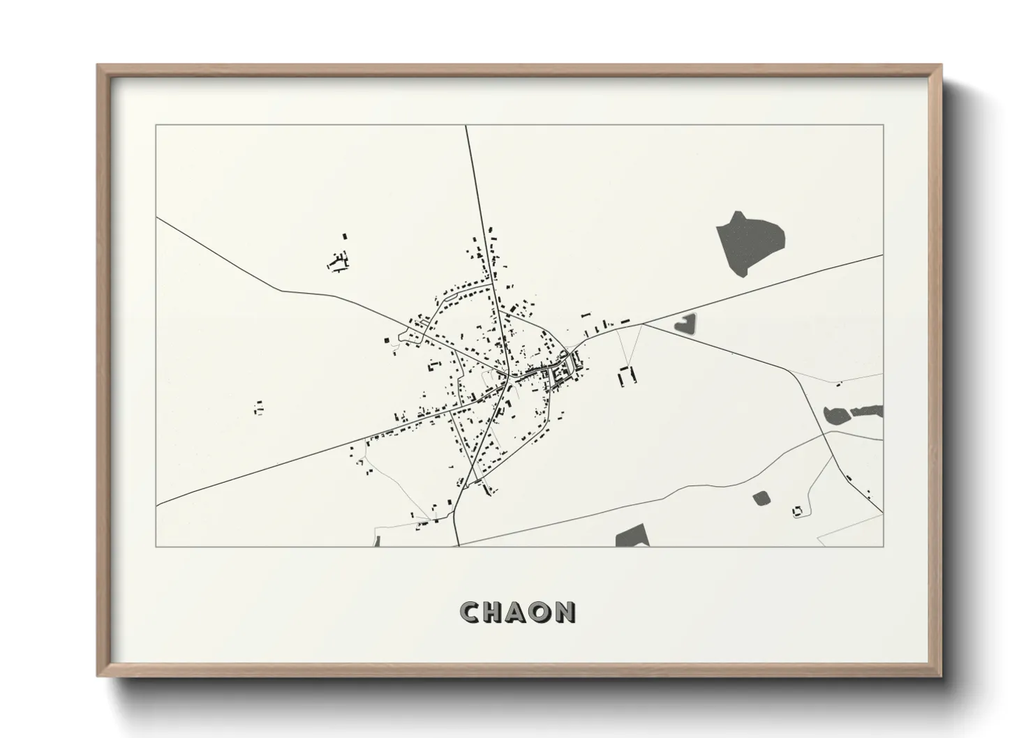 Une affiche de carte sur Chaon