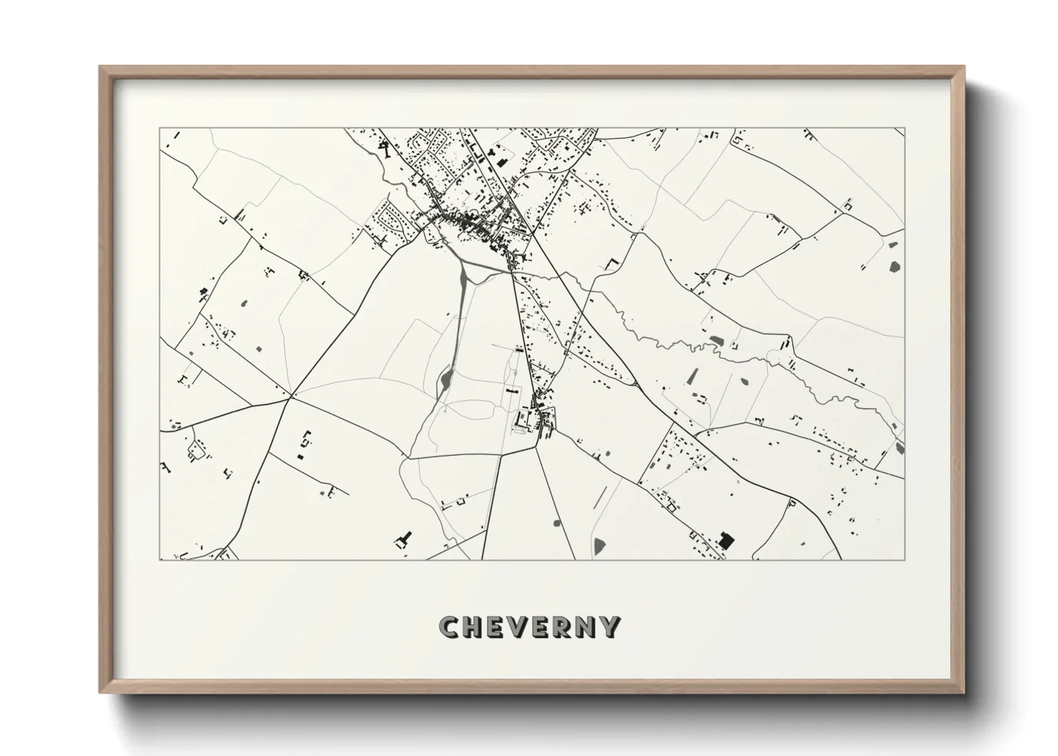 Une affiche de carte sur Cheverny