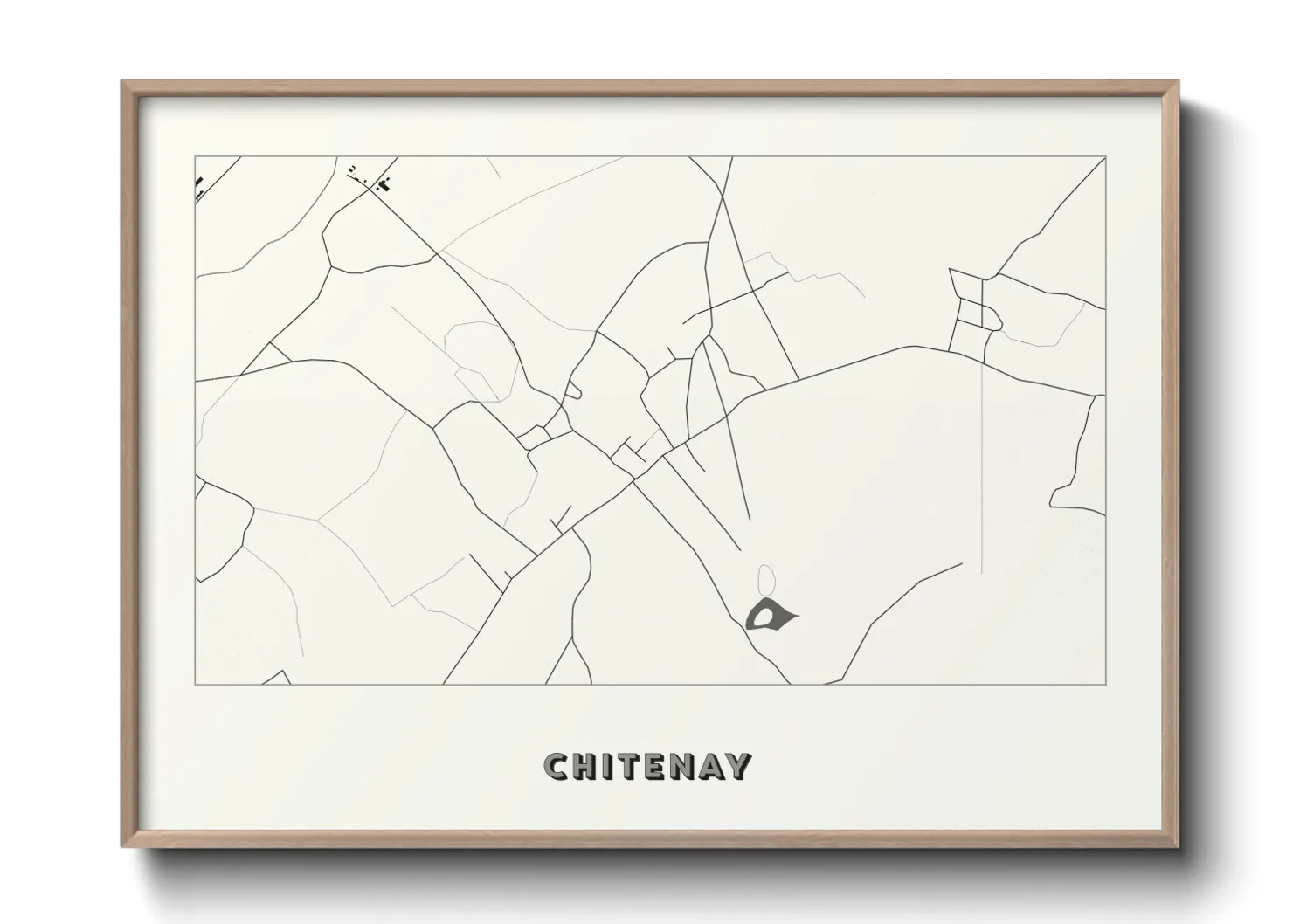 Une affiche de carte sur Chitenay