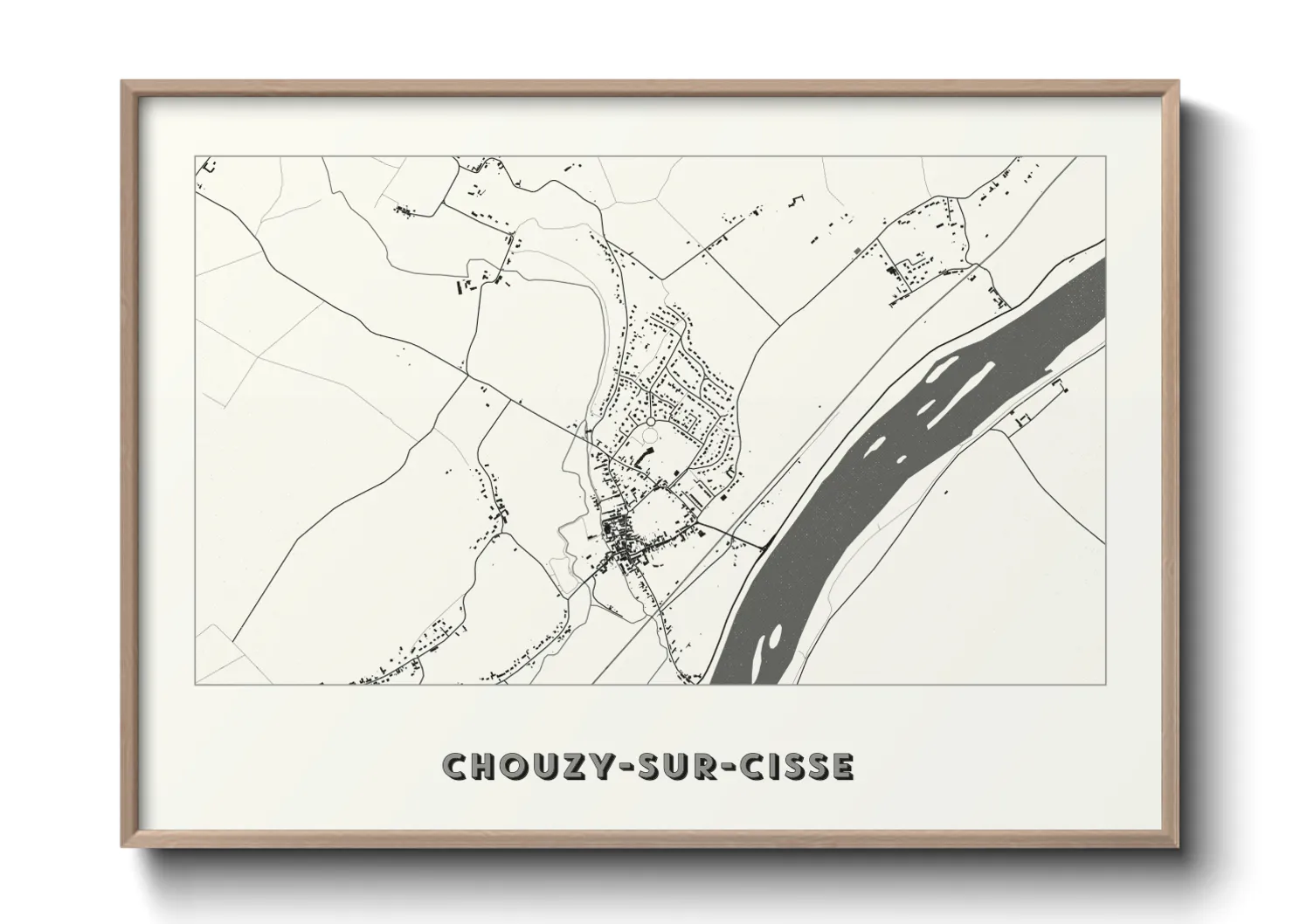 Une affiche de carte sur Chouzy-sur-Cisse