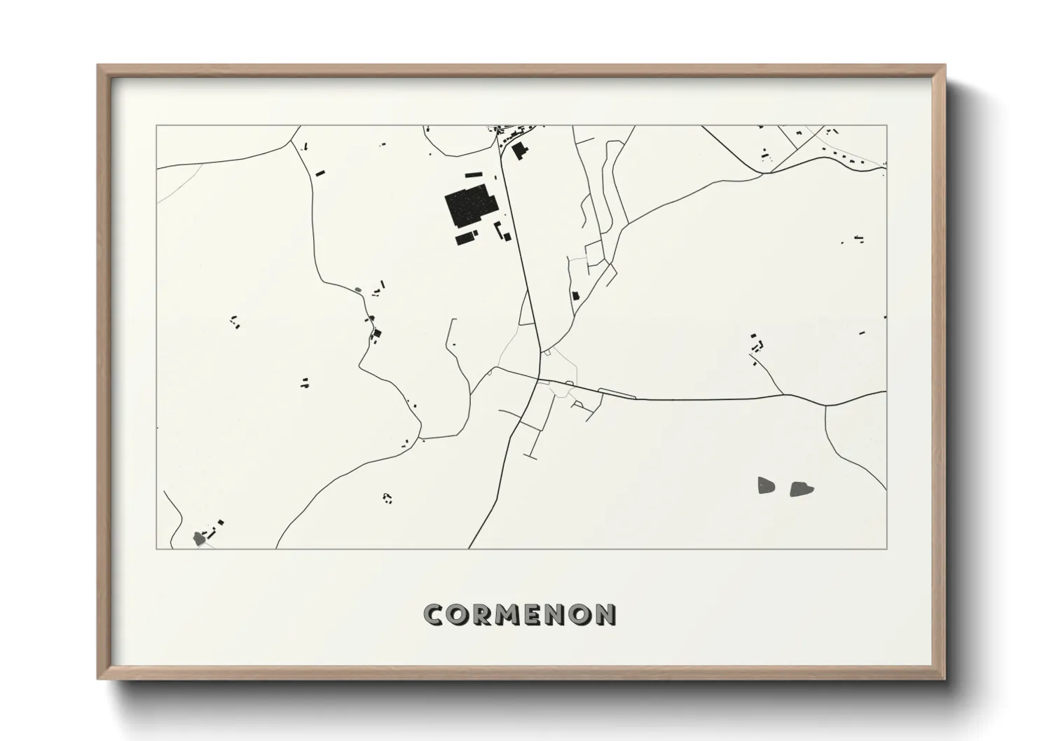 Une affiche de carte sur Cormenon