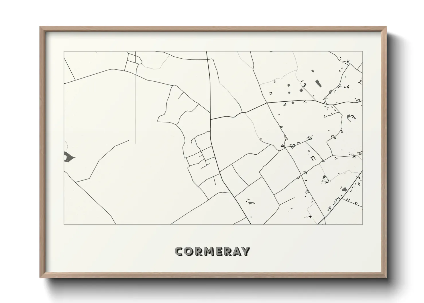 Une affiche de carte sur Cormeray