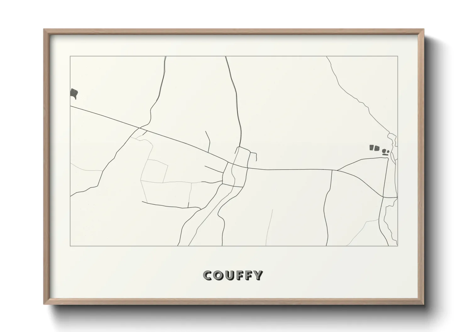 Une affiche de carte sur Couffy
