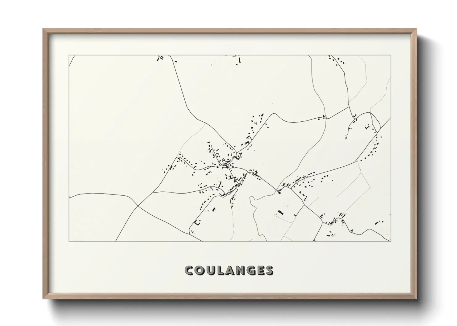 Une affiche de carte sur Coulanges