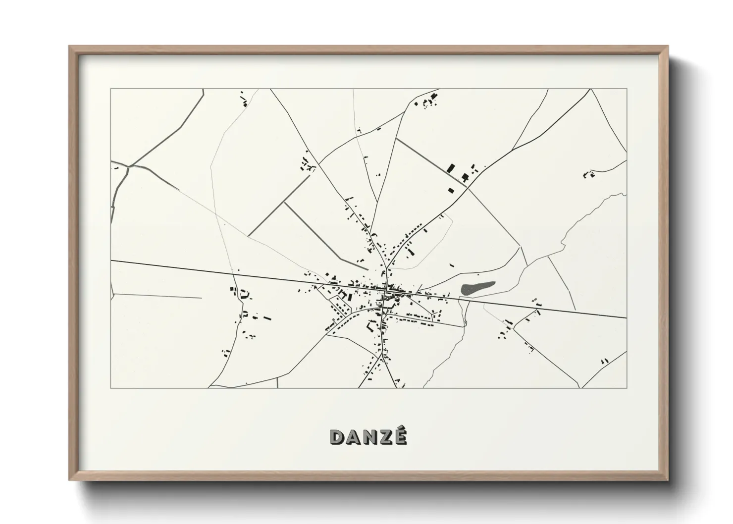 Une affiche de carte sur Danzé