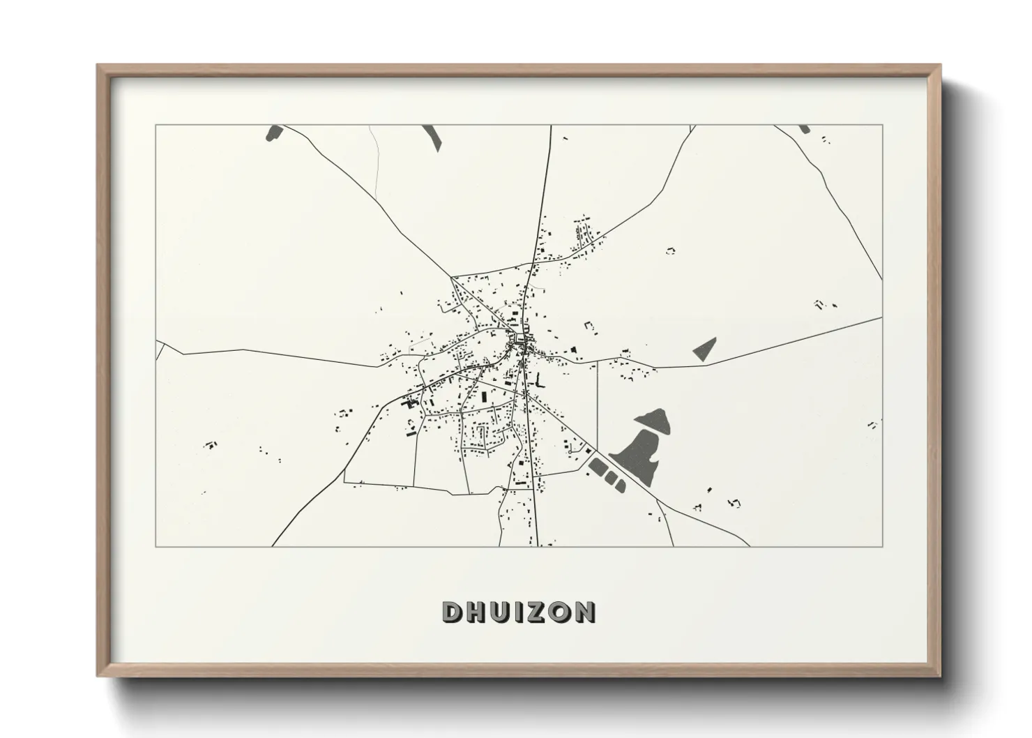Une affiche de carte sur Dhuizon