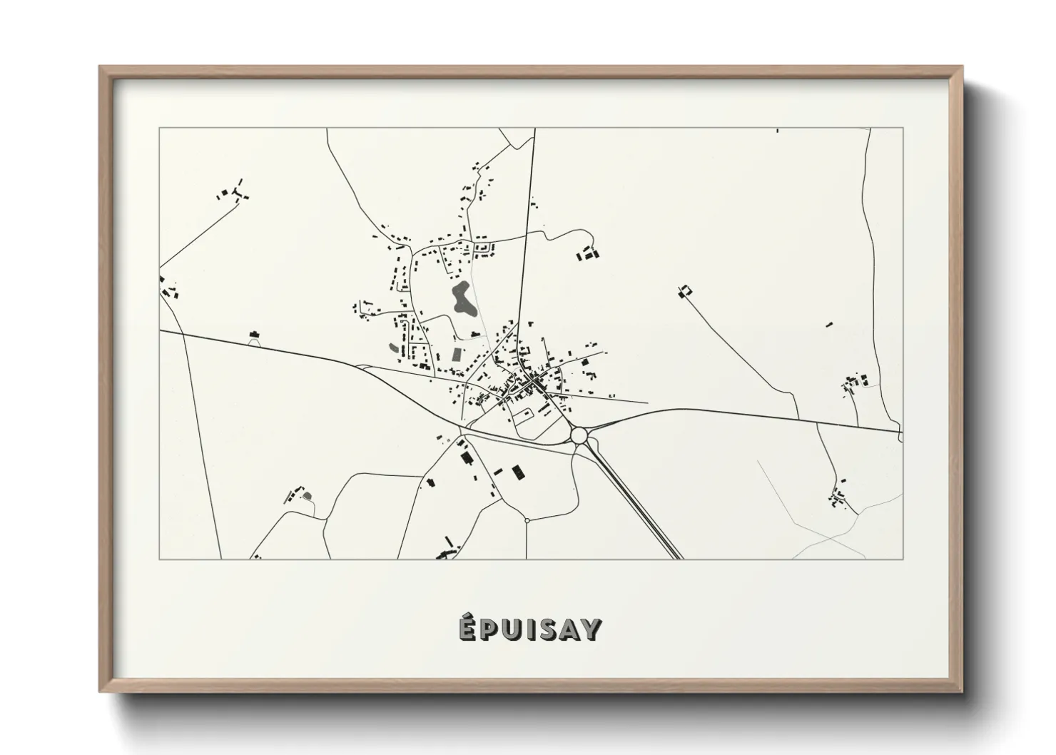 Une affiche de carte sur Épuisay