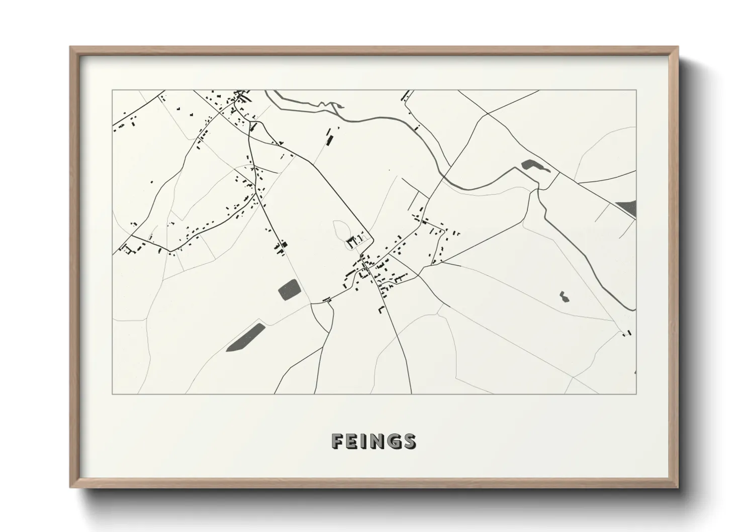 Une affiche de carte sur Feings