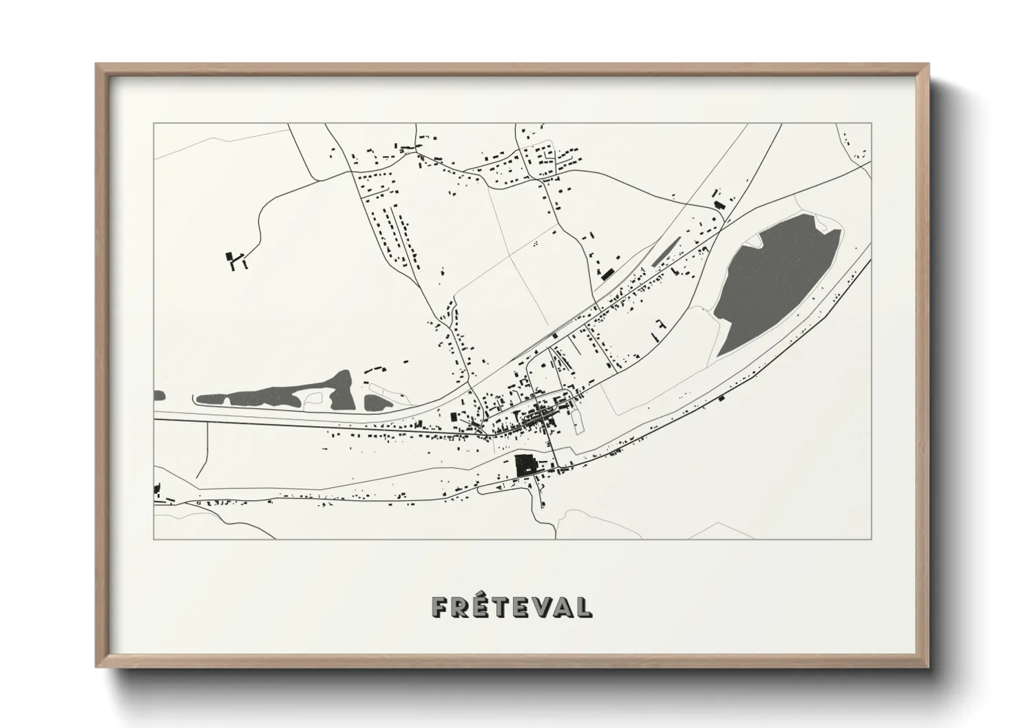 Une affiche de carte sur Fréteval