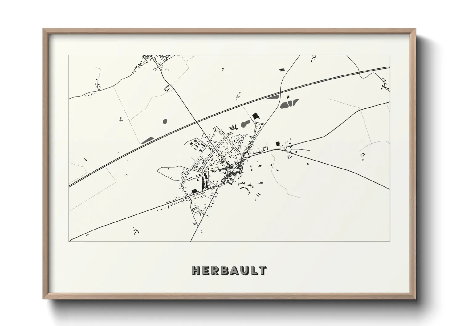 Une affiche de carte sur Herbault