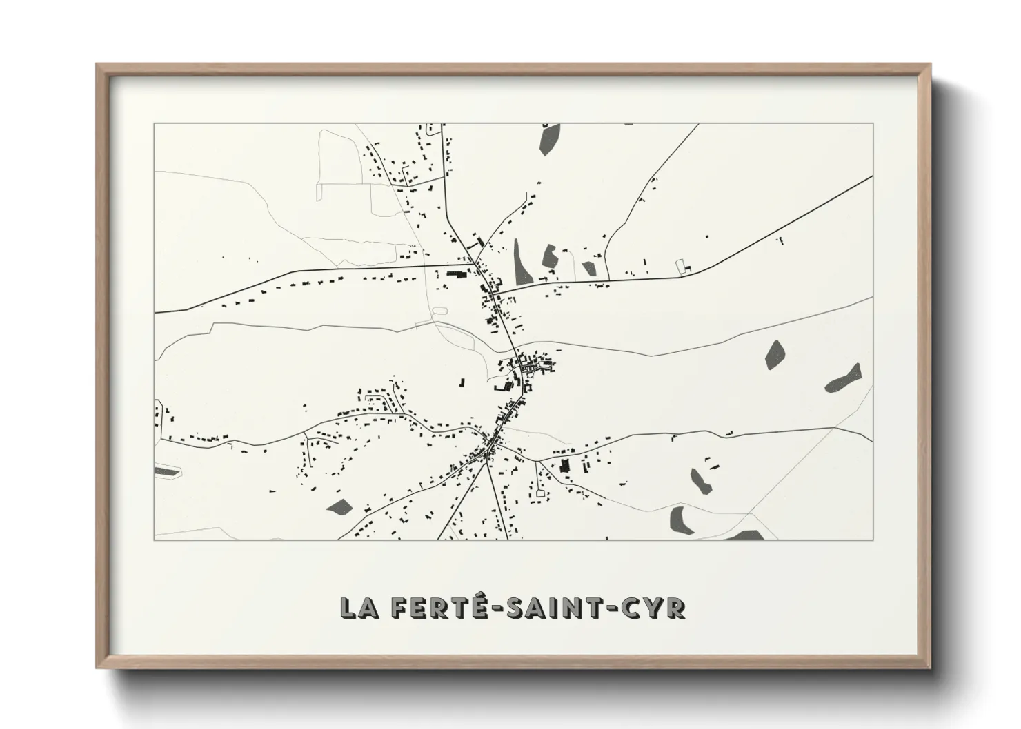 Une affiche de carte sur La Ferté-Saint-Cyr