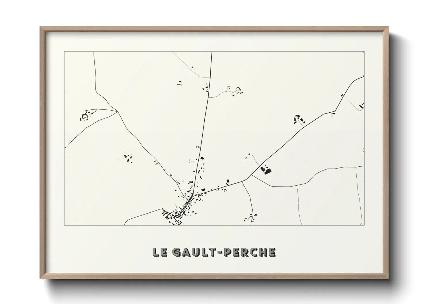 Une affiche de carte sur Le Gault-Perche