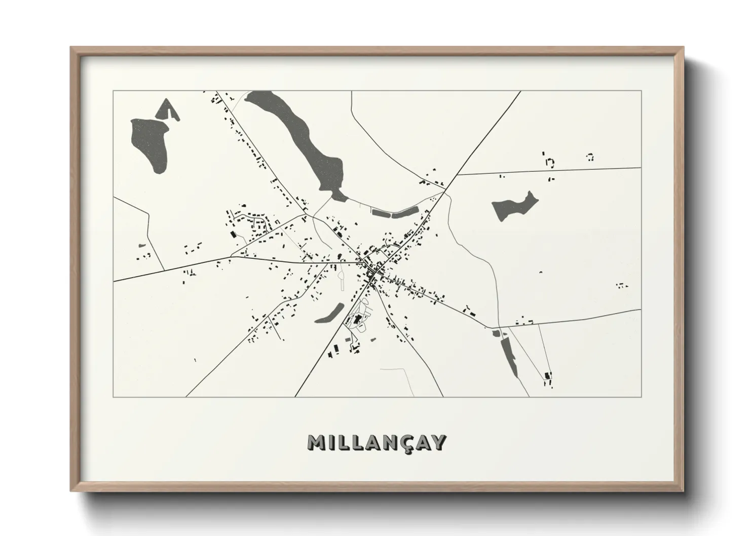 Une affiche de carte sur Millançay