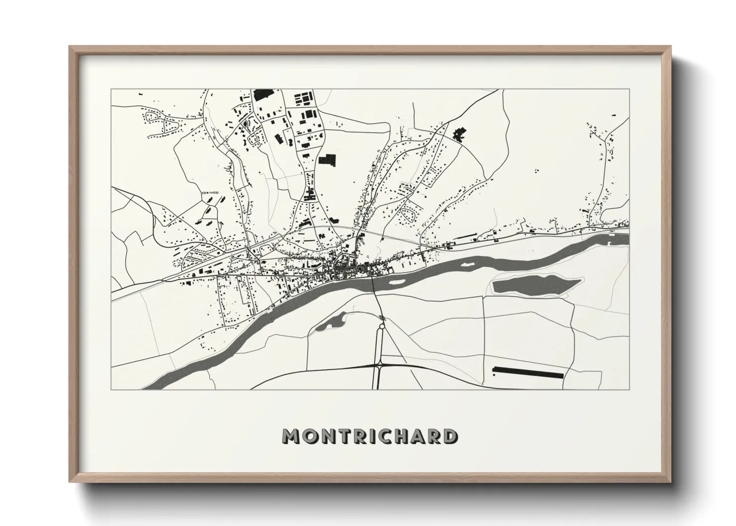 Une affiche de carte sur Montrichard