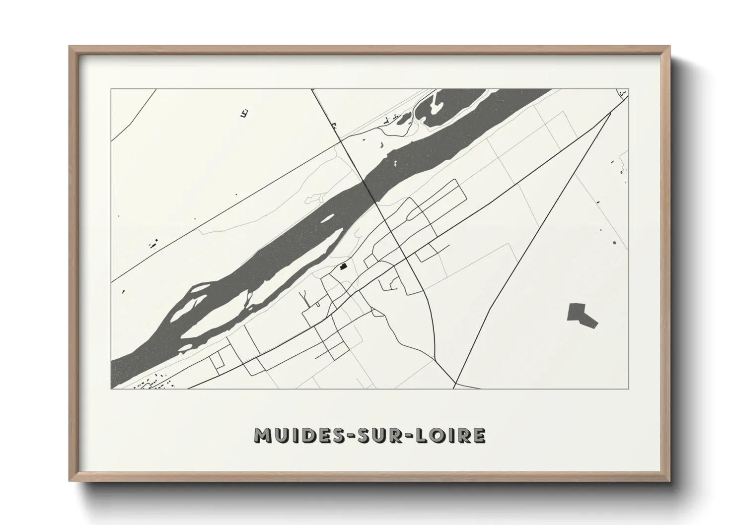 Une affiche de carte sur Muides-sur-Loire