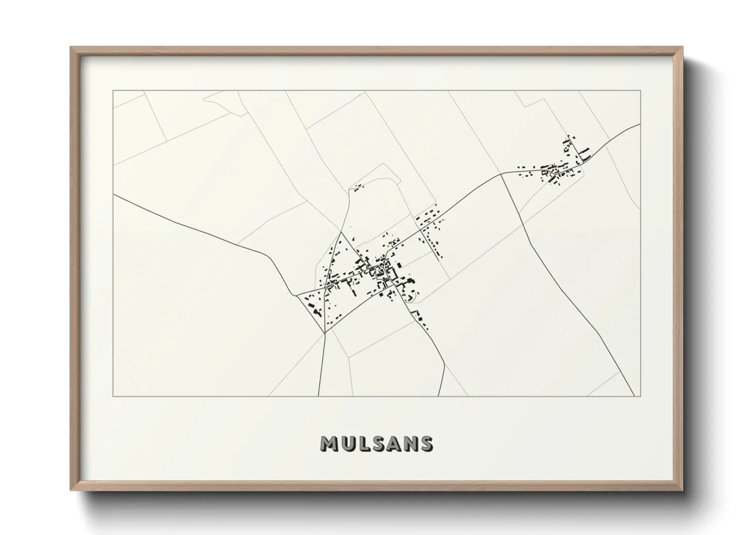 Une affiche de carte sur Mulsans