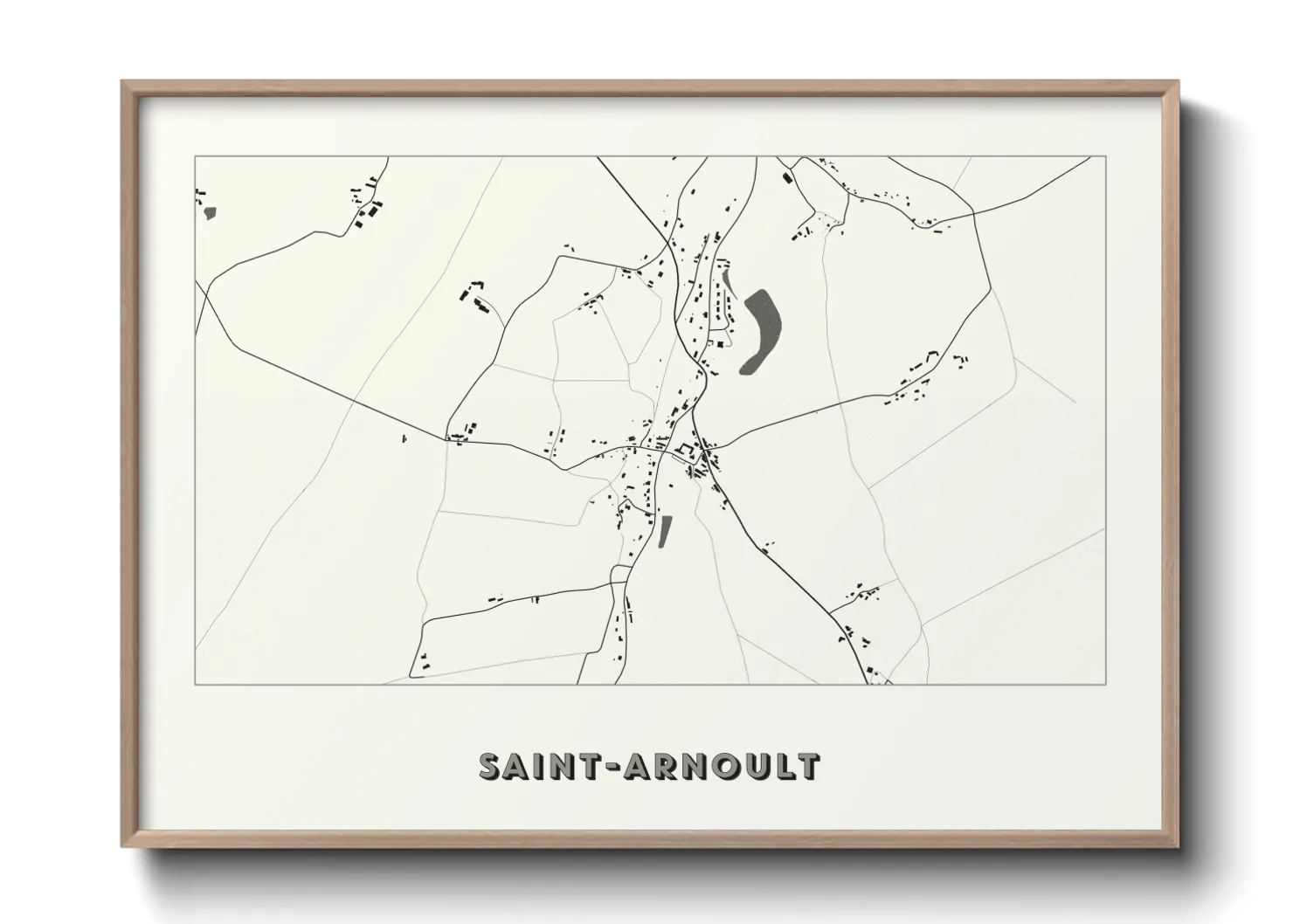 Une affiche de carte sur Saint-Arnoult