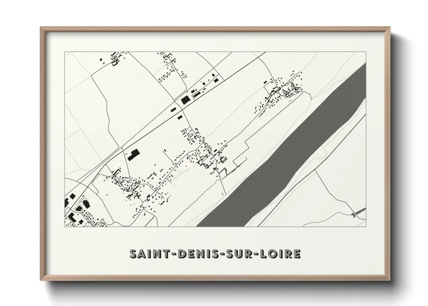 Une affiche de carte sur Saint-Denis-sur-Loire