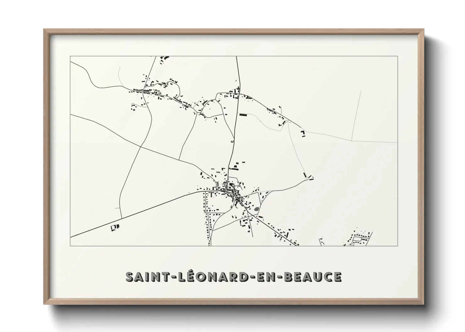 Une affiche de carte sur Saint-Léonard-en-Beauce