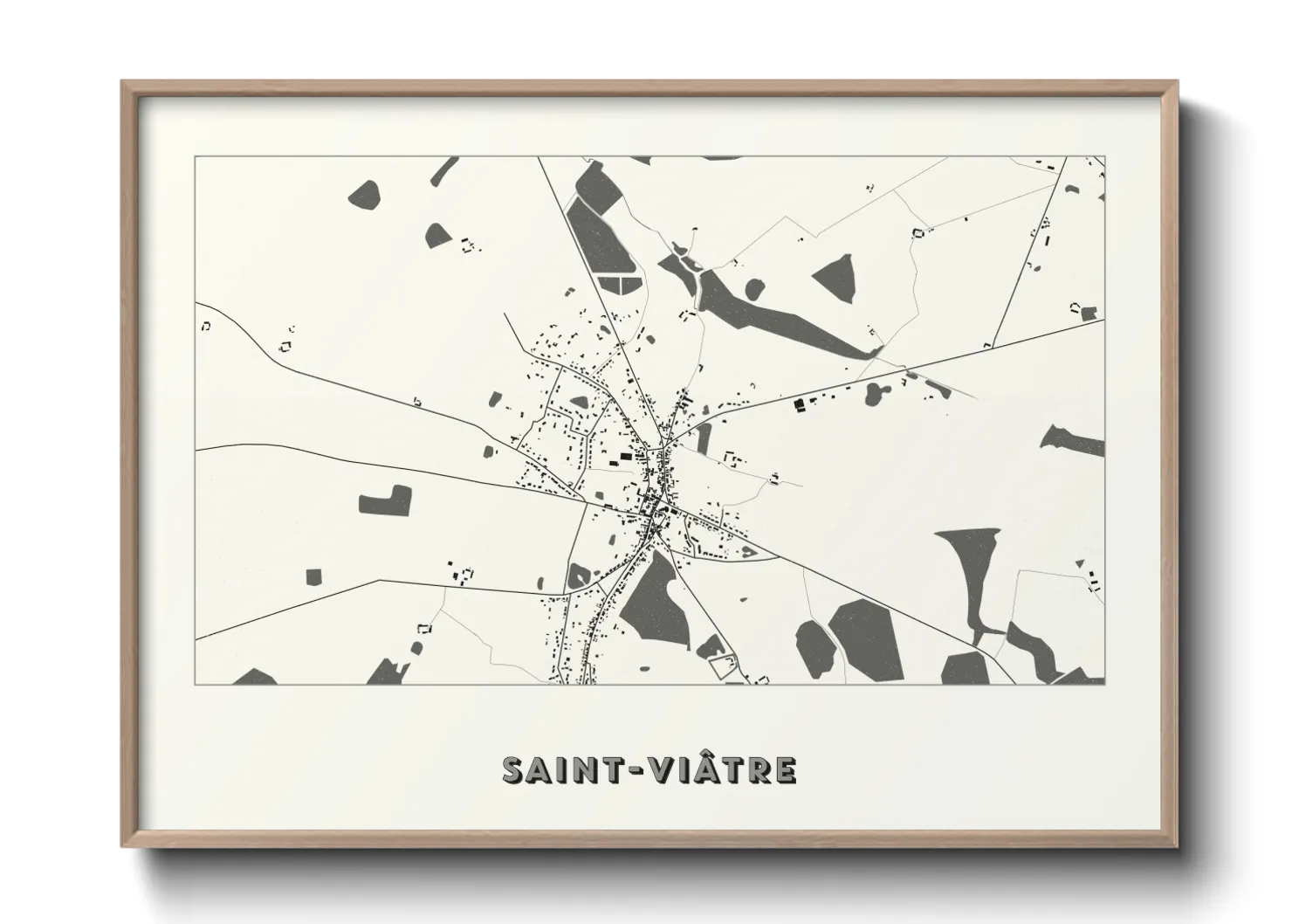 Une affiche de carte sur Saint-Viâtre
