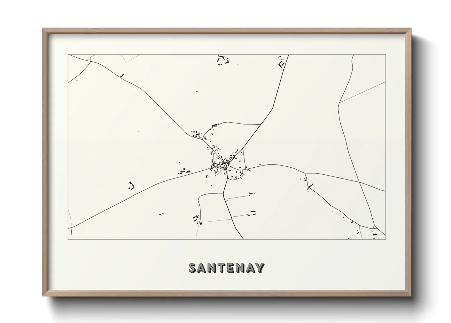 Une affiche de carte sur Santenay