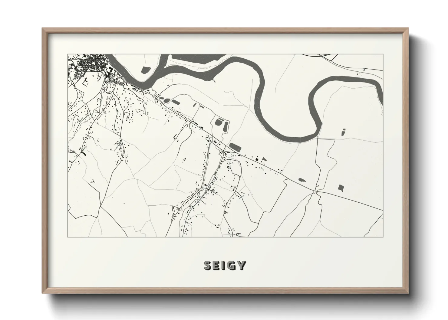 Une affiche de carte sur Seigy