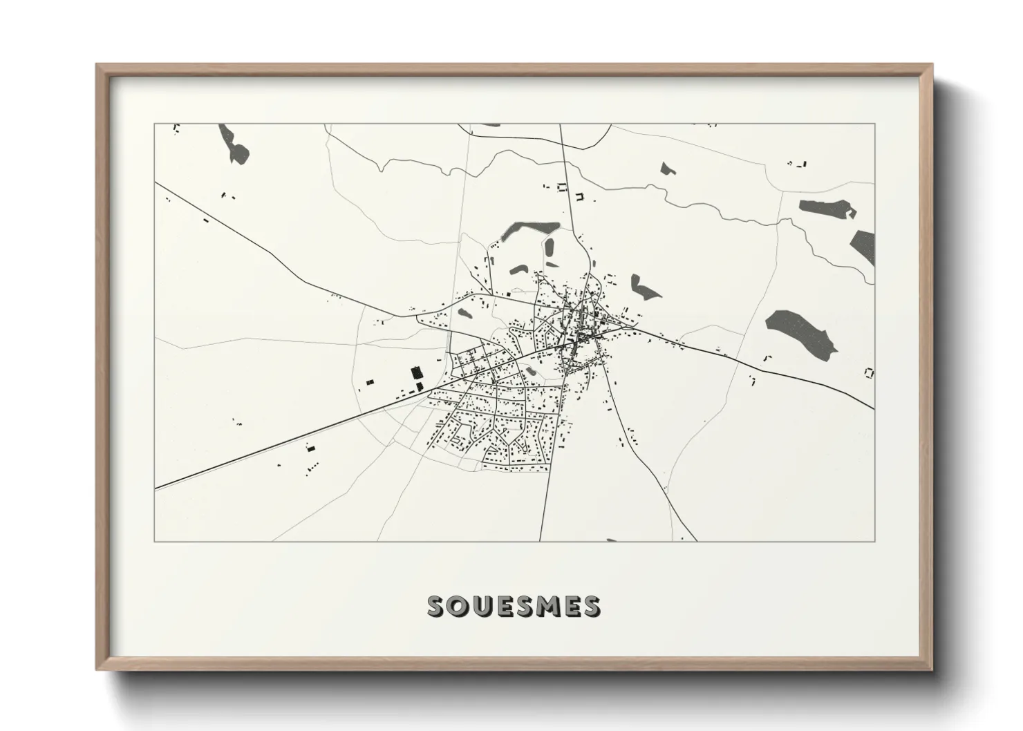 Une affiche de carte sur Souesmes