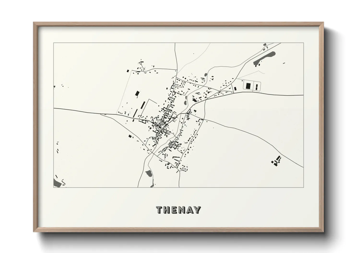 Une affiche de carte sur Thenay