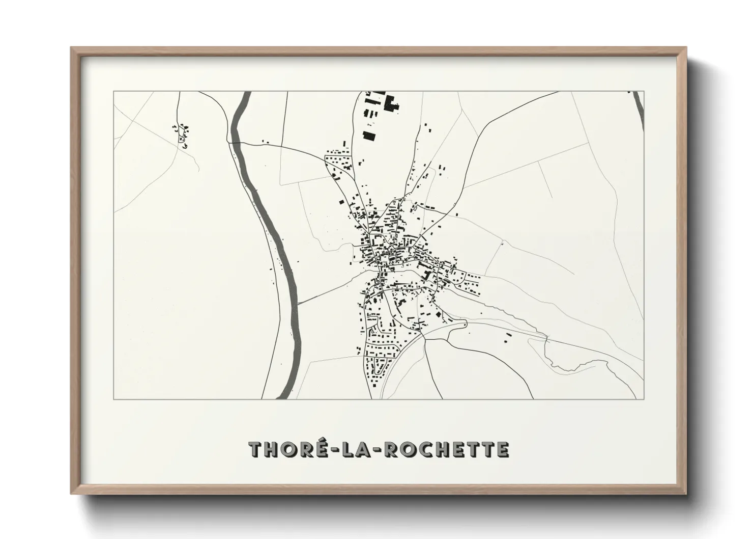 Une affiche de carte sur Thoré-la-Rochette