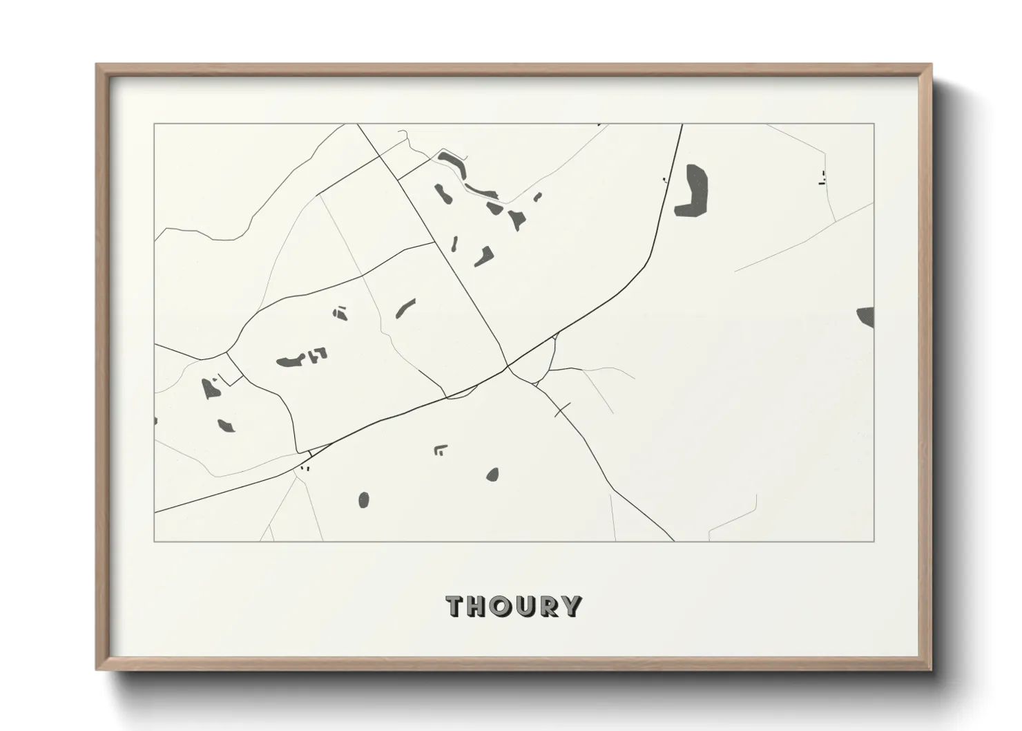 Une affiche de carte sur Thoury