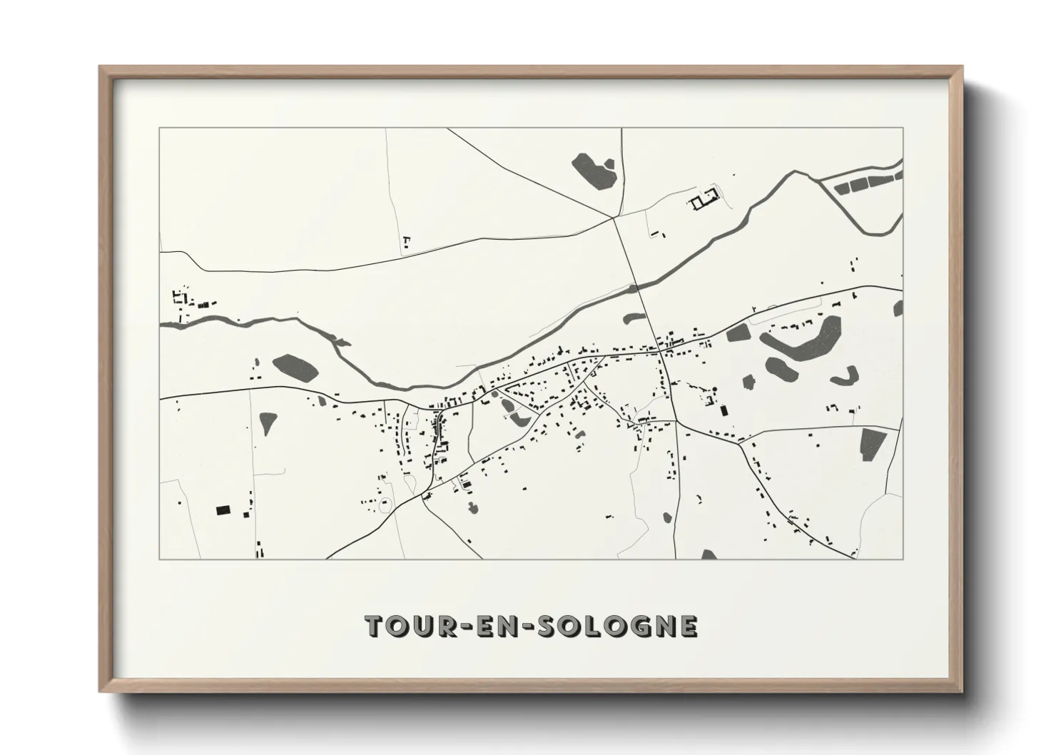 Une affiche de carte sur Tour-en-Sologne