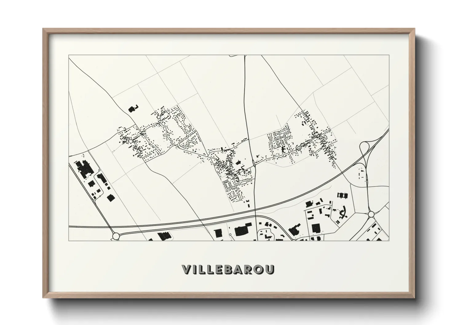 Une affiche de carte sur Villebarou