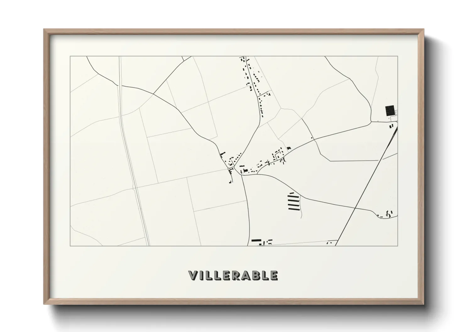 Une affiche de carte sur Villerable