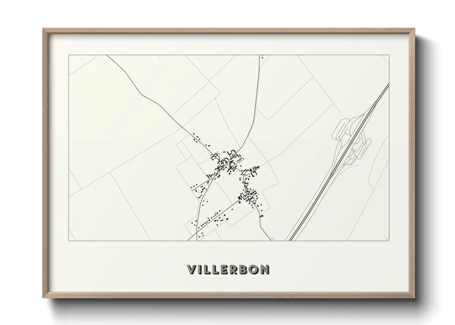 Une affiche de carte sur Villerbon