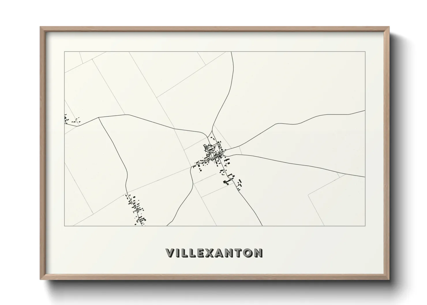 Une affiche de carte sur Villexanton
